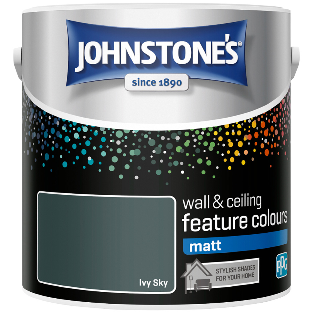 Johnstone's Feature Colours Walls & Ceilings Ivy Sky Matt Emulsion Paint 1.25L Image 2