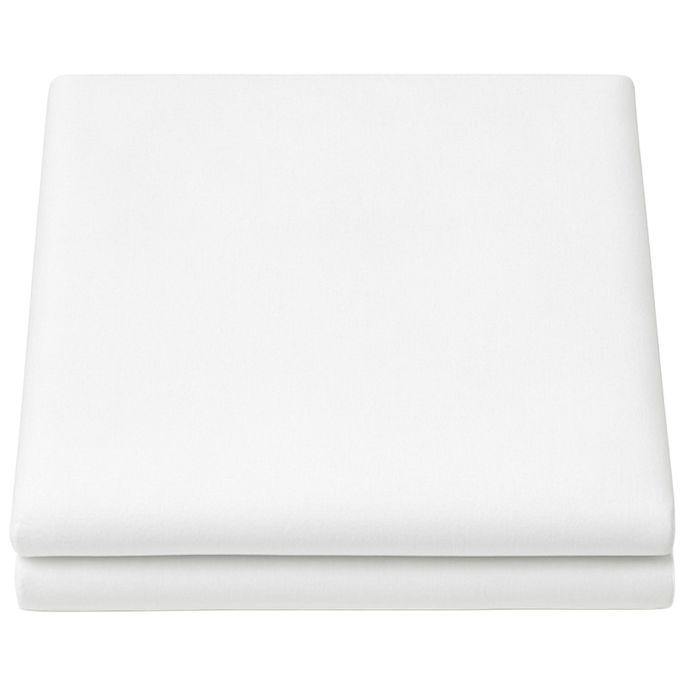 Sweet Dreams Percale Single White Flat Sheet Image 1