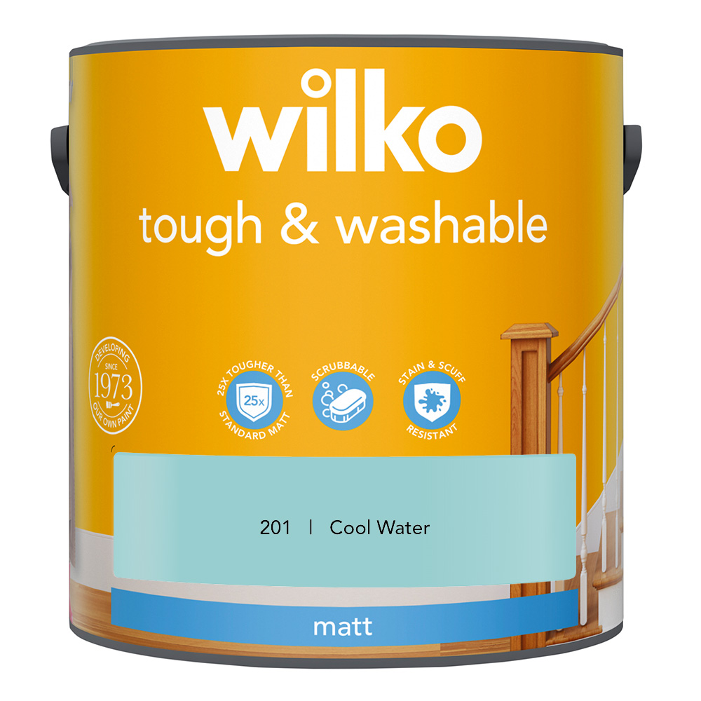 Wilko Tough & Washable Cool Water Matt Emulsion Paint 2.5L Image 2