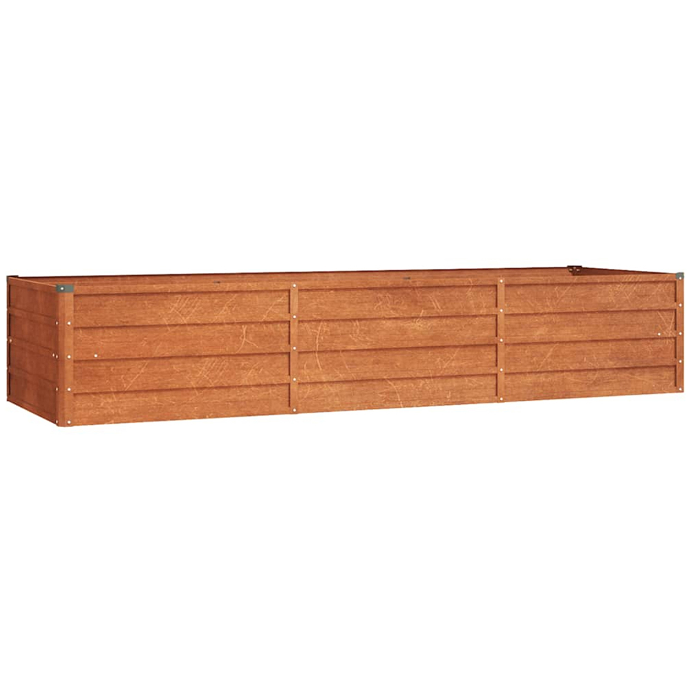 vidaXL Brown Corten Steel Raised Garden Bed 45 x 240 x 80cm Image 1