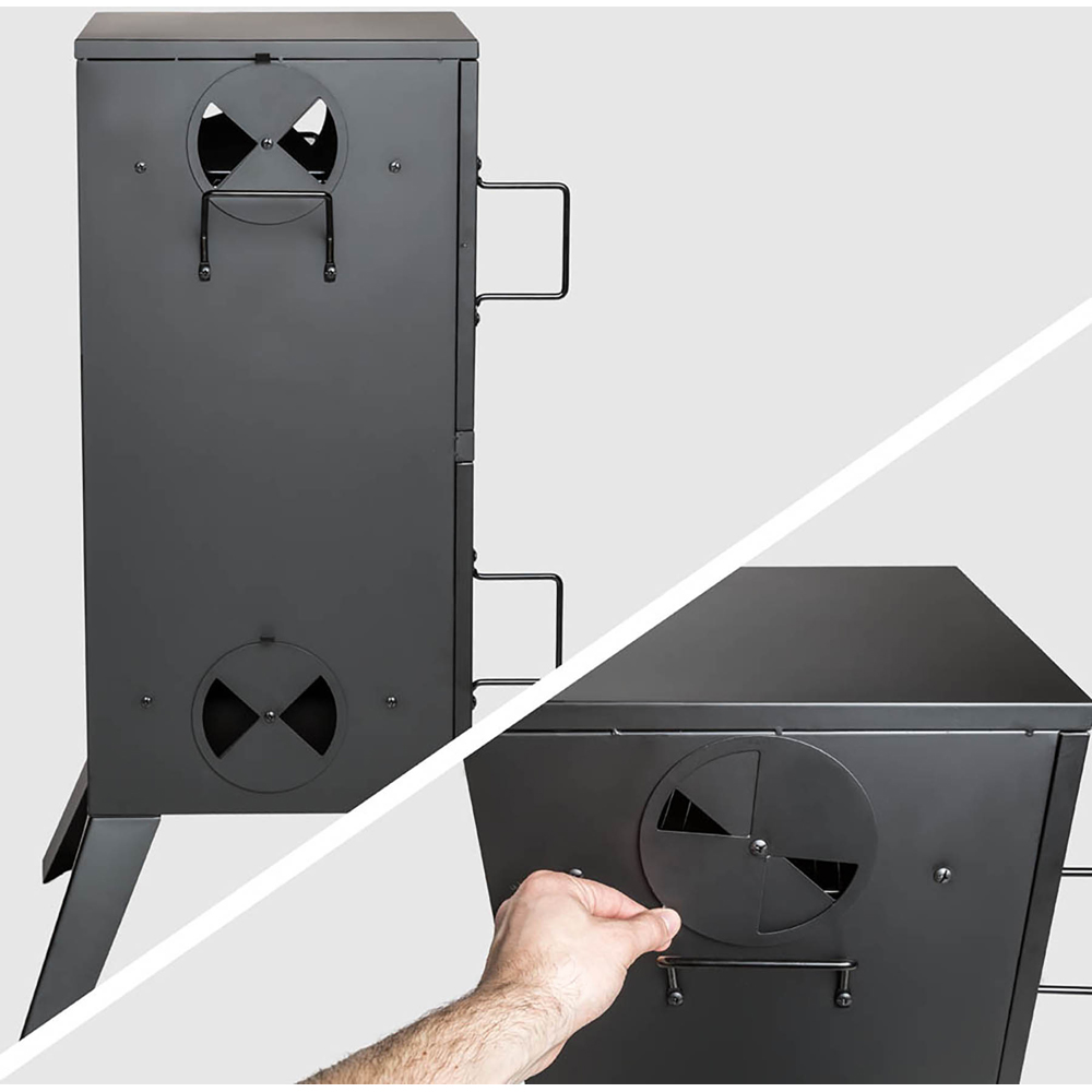 tectake 2 Racks and 2 Trays Smoker BBQ with Temperature Display Image 6