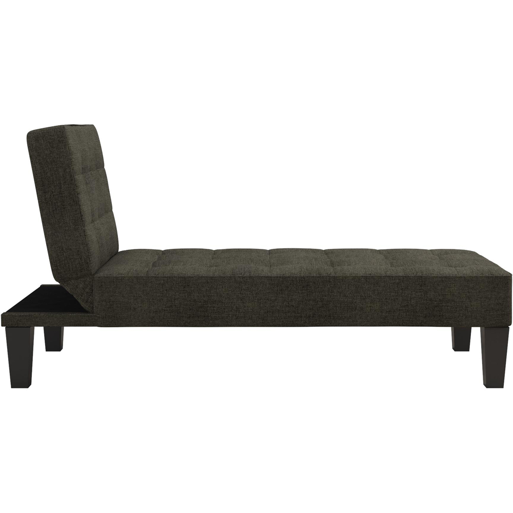 Dorel Adalynn Grey Linen Chaise Lounger Image 4
