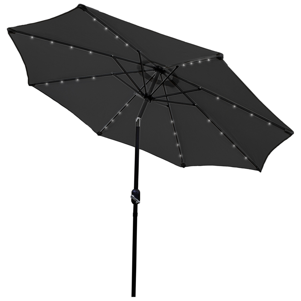 Monster Shop Grey Tilt Design LED Parasol 2.4m Image 3