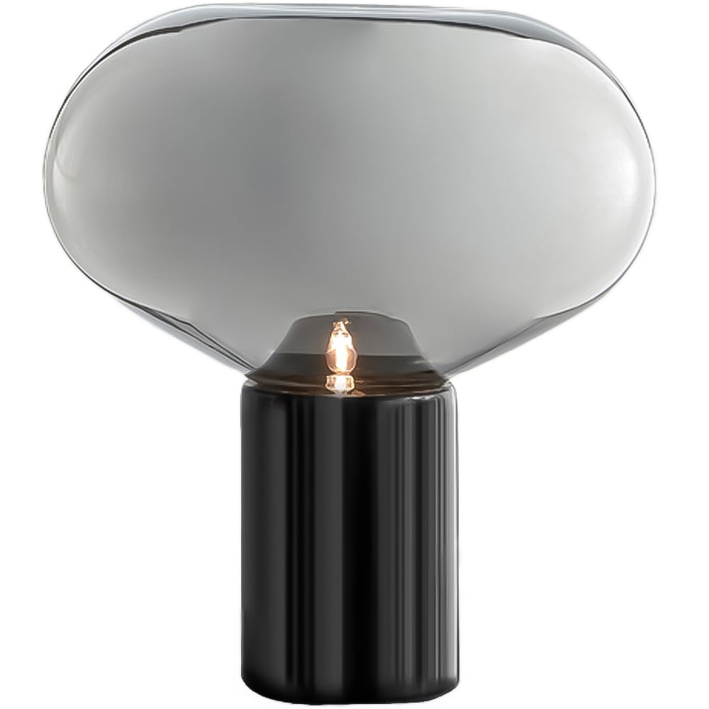 Furniturebox Lauren Smoked Glass Table Lamp Image 1