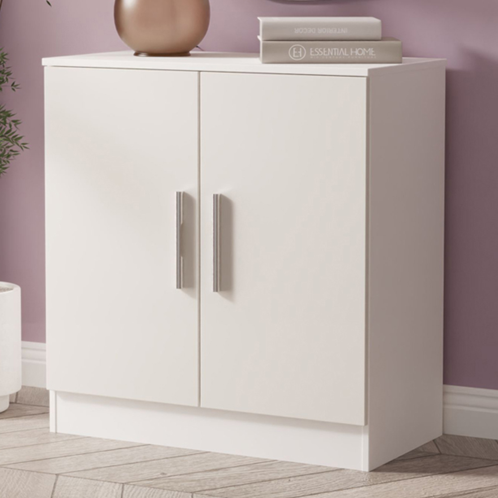 Crowndale Contrast 2 Door Grey Matt and White Cabinet Ready Assembled Image 1