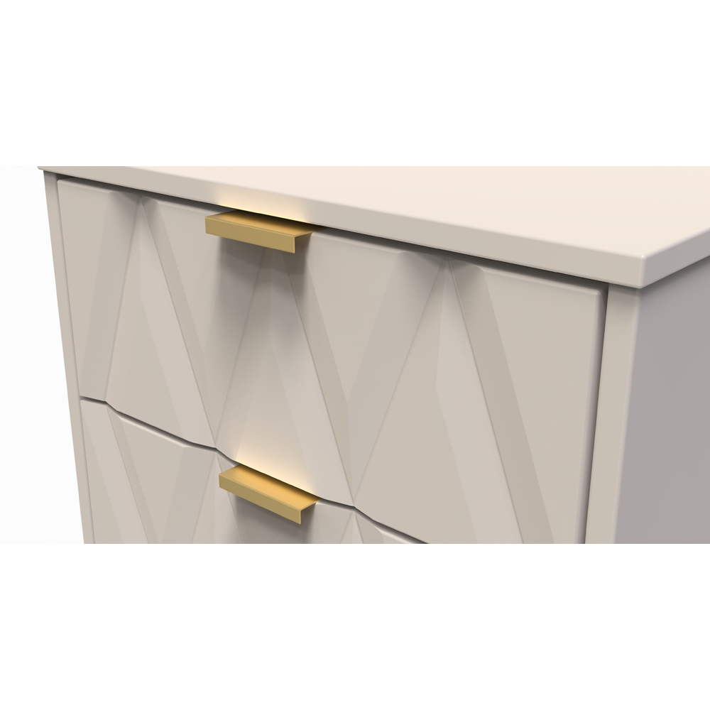 Crowndale Diamond 5 Drawer Kashmir Matt Tall Bedside Cabinet Ready Assembled Image 5