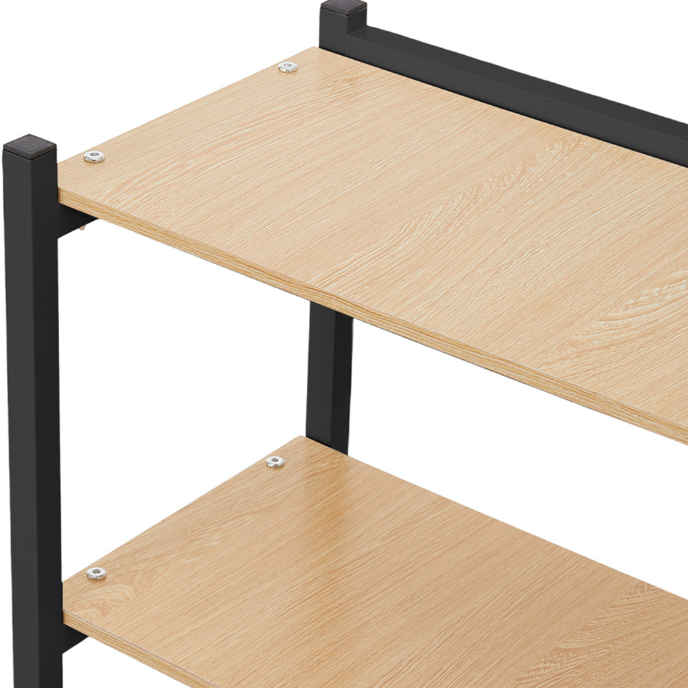 Living and Home 3 Shelf Black Over Toilet Storage Shelf Image 5