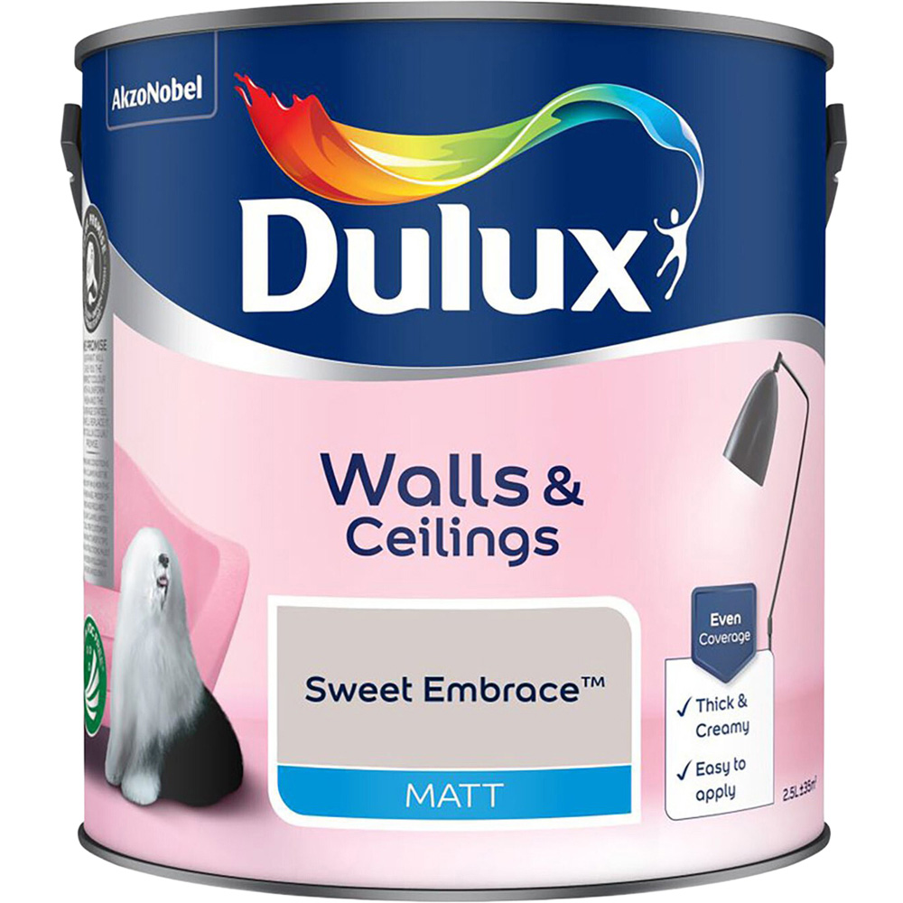 Dulux Matt Emulsion Paint - Sweet Embrace / 2.5l Image 2