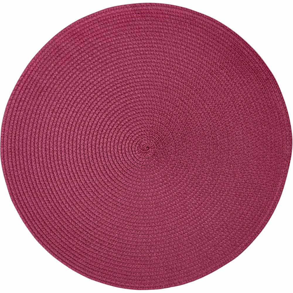 Wilko Pink Woven Placemats 2 Pack Image 1