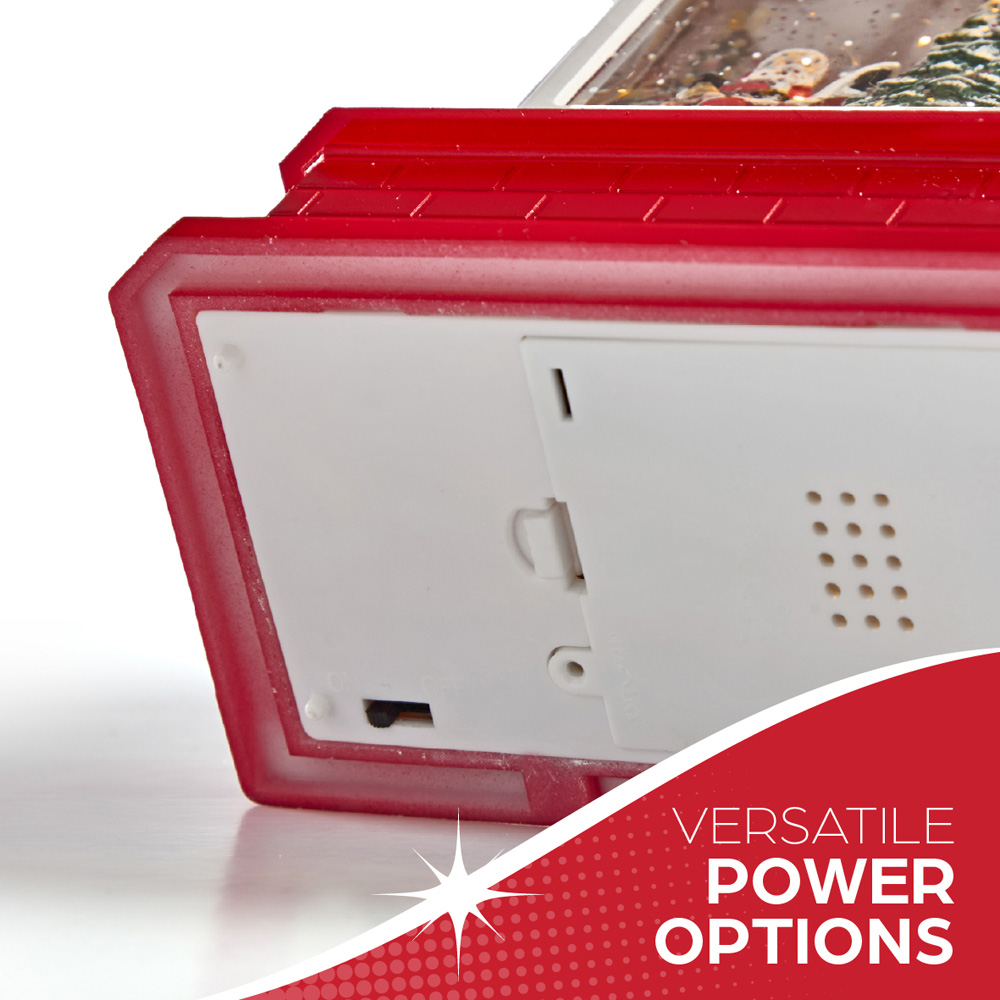 The Christmas Workshop Warm White LED Santas Workshop Light Up Snow Globe 28.5cm Image 5