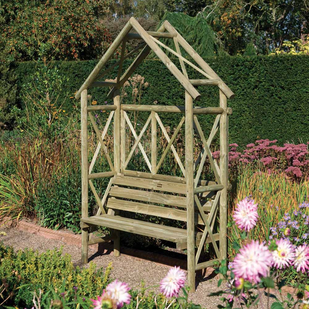 Rowlinson Rustic 2 Seater Arbour Image 1