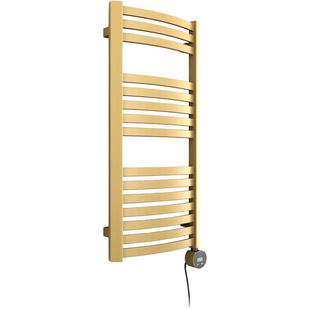 Terma Dexter E Brass Electric Towel Rail 860 x 400mm Image 1