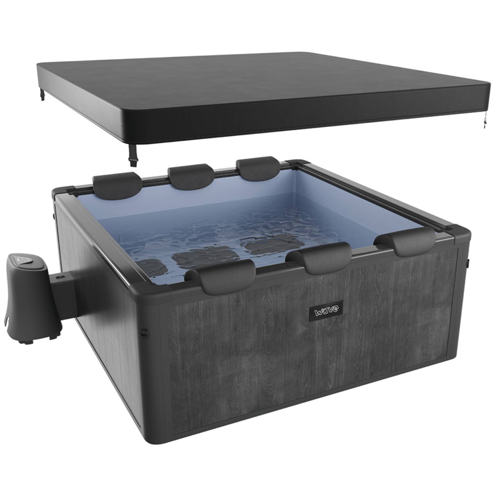 Wave Spas Adriatic 6 Person Black Wood Square Frame Hot Tub Image 3