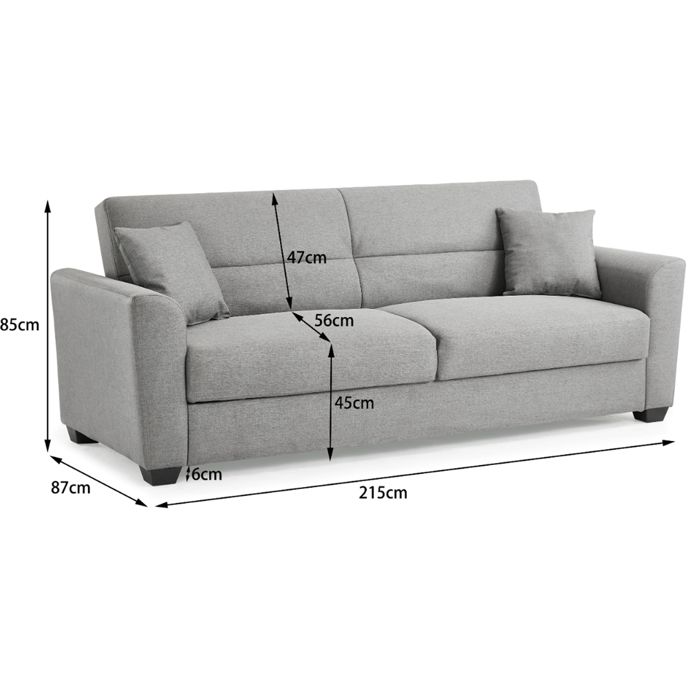 Home Detail Fallon Small Double Sleeper Grey Sofa Bed with Storage Image 8