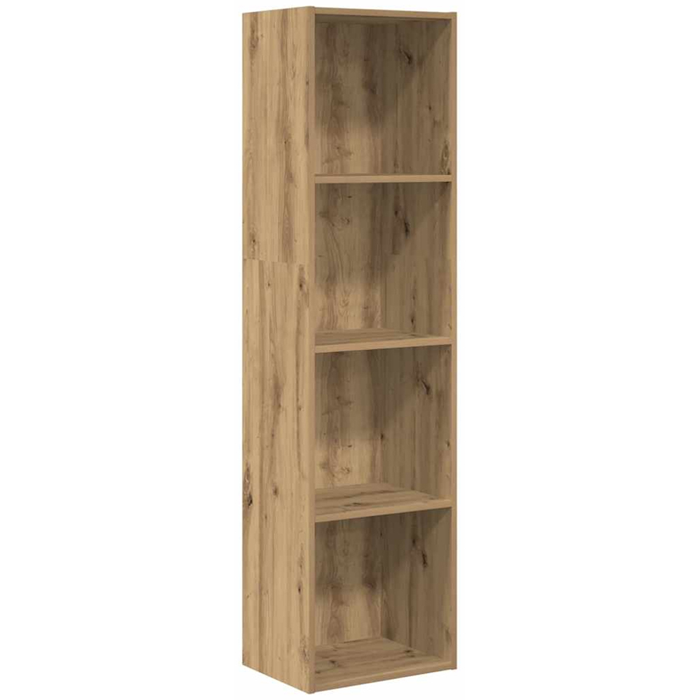 vidaXL 4 Shelf Artisian Oak Bookcase Image 2
