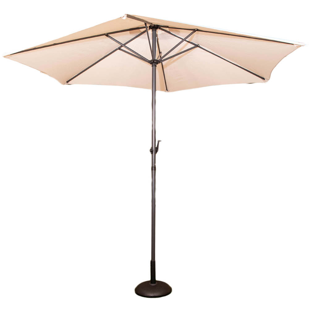 Samuel Alexander Cream Aluminium Crank Handle Parasol 2.7m Image 1