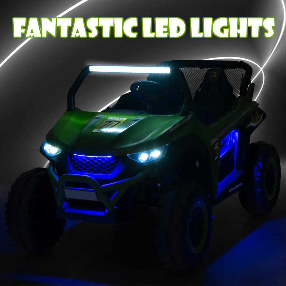 Costway 2 Seater Green Kids Ride on UTV Image 8