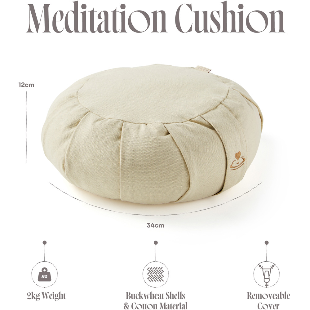Myga Sand Zafu Yoga Meditation Cushion 34 x 34cm Image 5