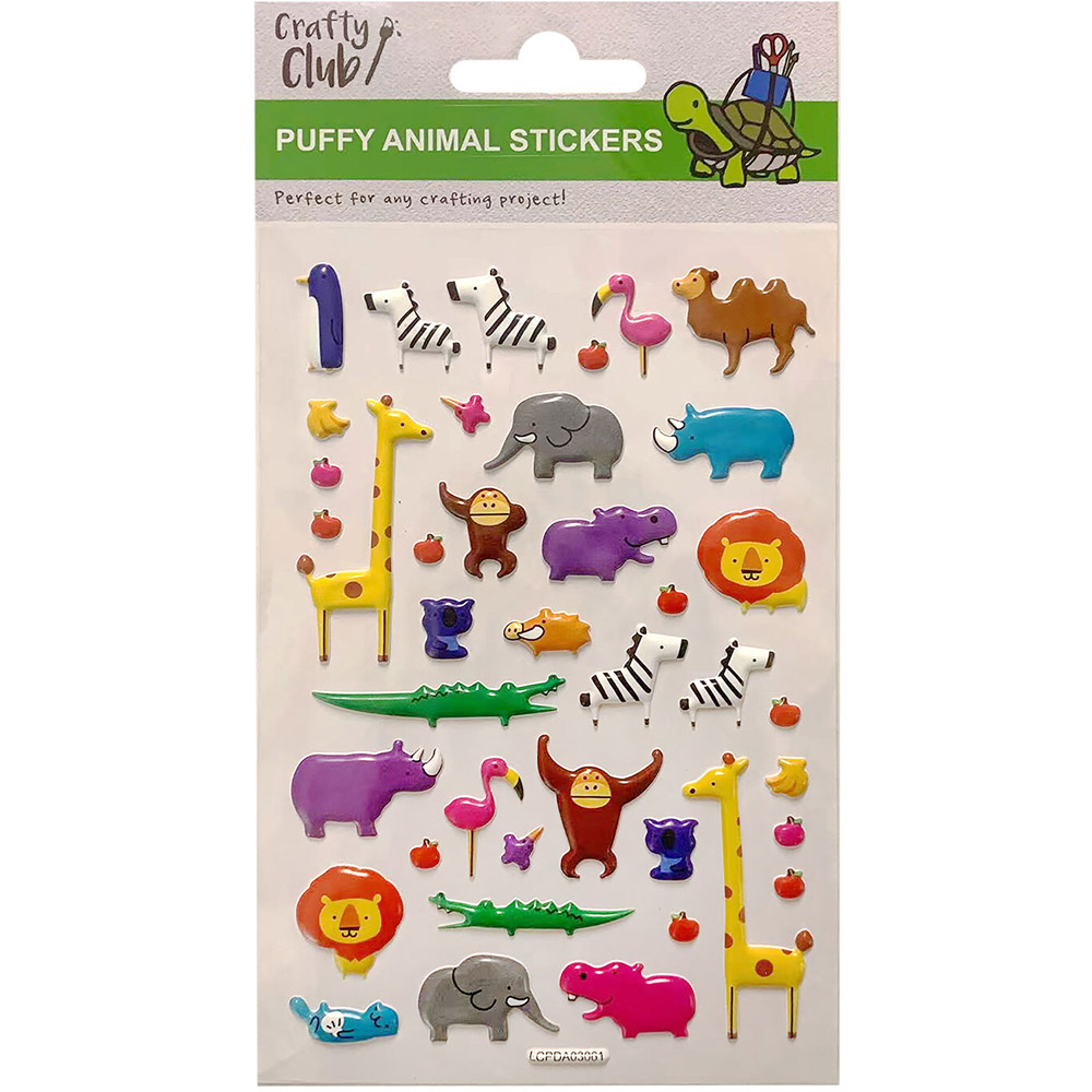 Crafty Club Puffy Animal Stickers Image 1