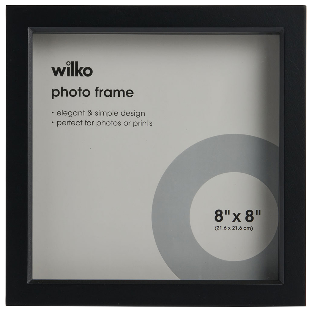 Wilko Black Box Photo Frame 8.5 x 8.5inch Image 1