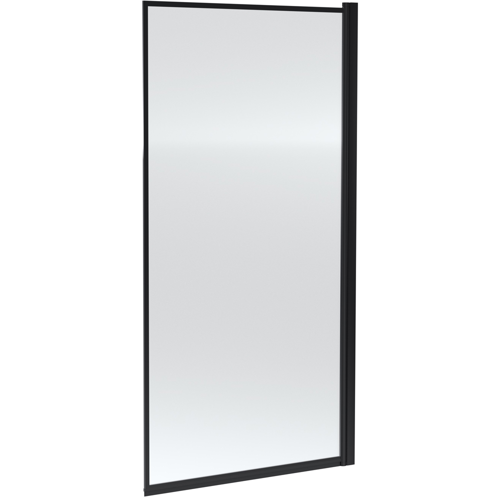 nuie Matt Black Outer Framed Bath Screen 785mm Image 1