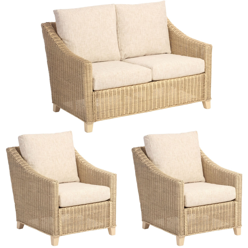 Desser Furniture Dijon 2 Seater Cotton Cream Suite Image 2