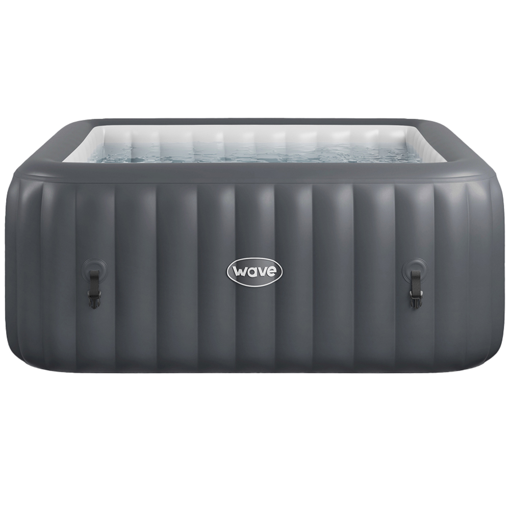 Wave Pacific 6 Person Dark Grey Inflatable Hot Tub with Integrated Heater Image 1