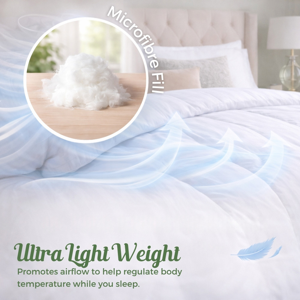 Opulent Home King Size White All Season Hollowfibre Duvet 10.5 Tog Image 5