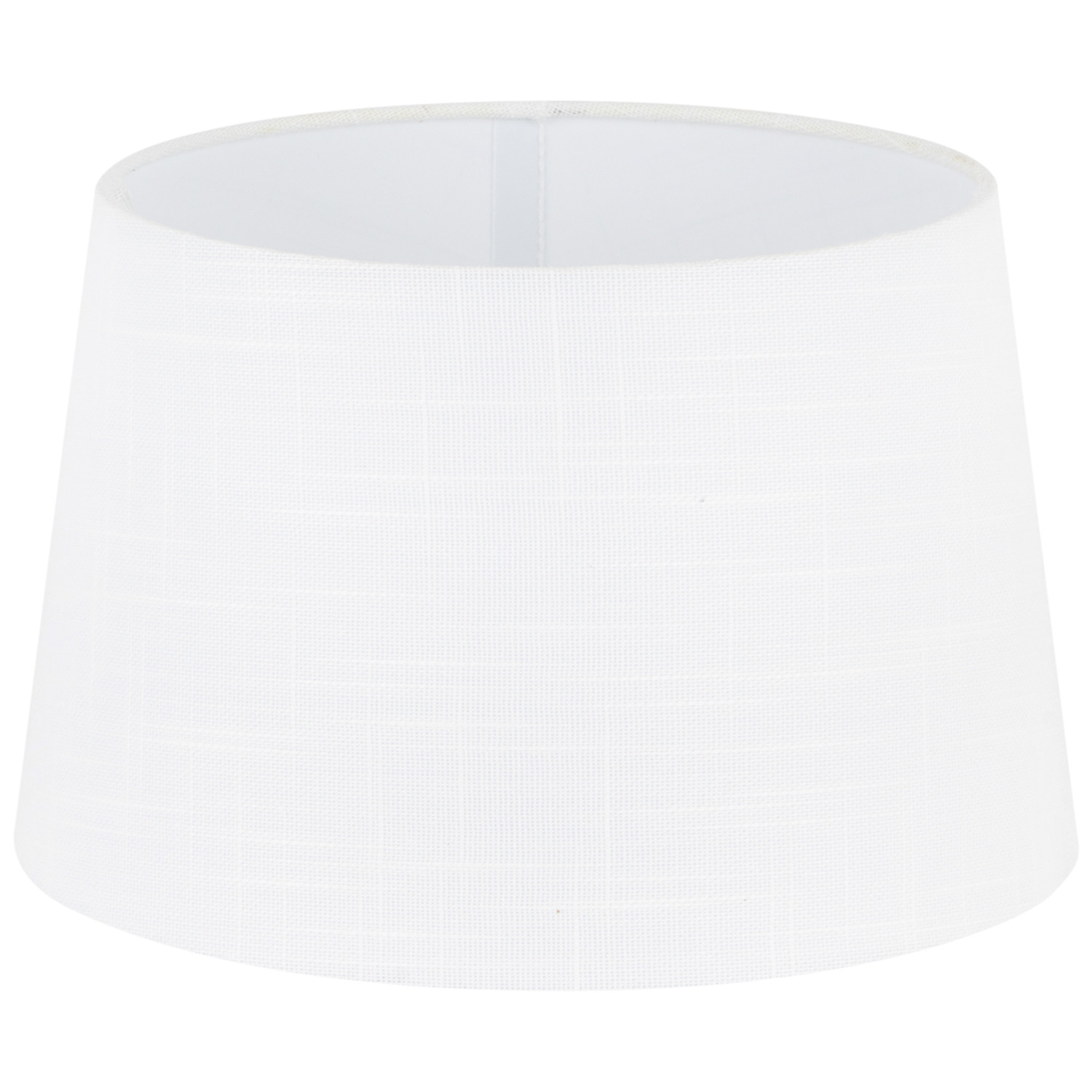 White Medium Linen Textured Lamp Shade Image 1