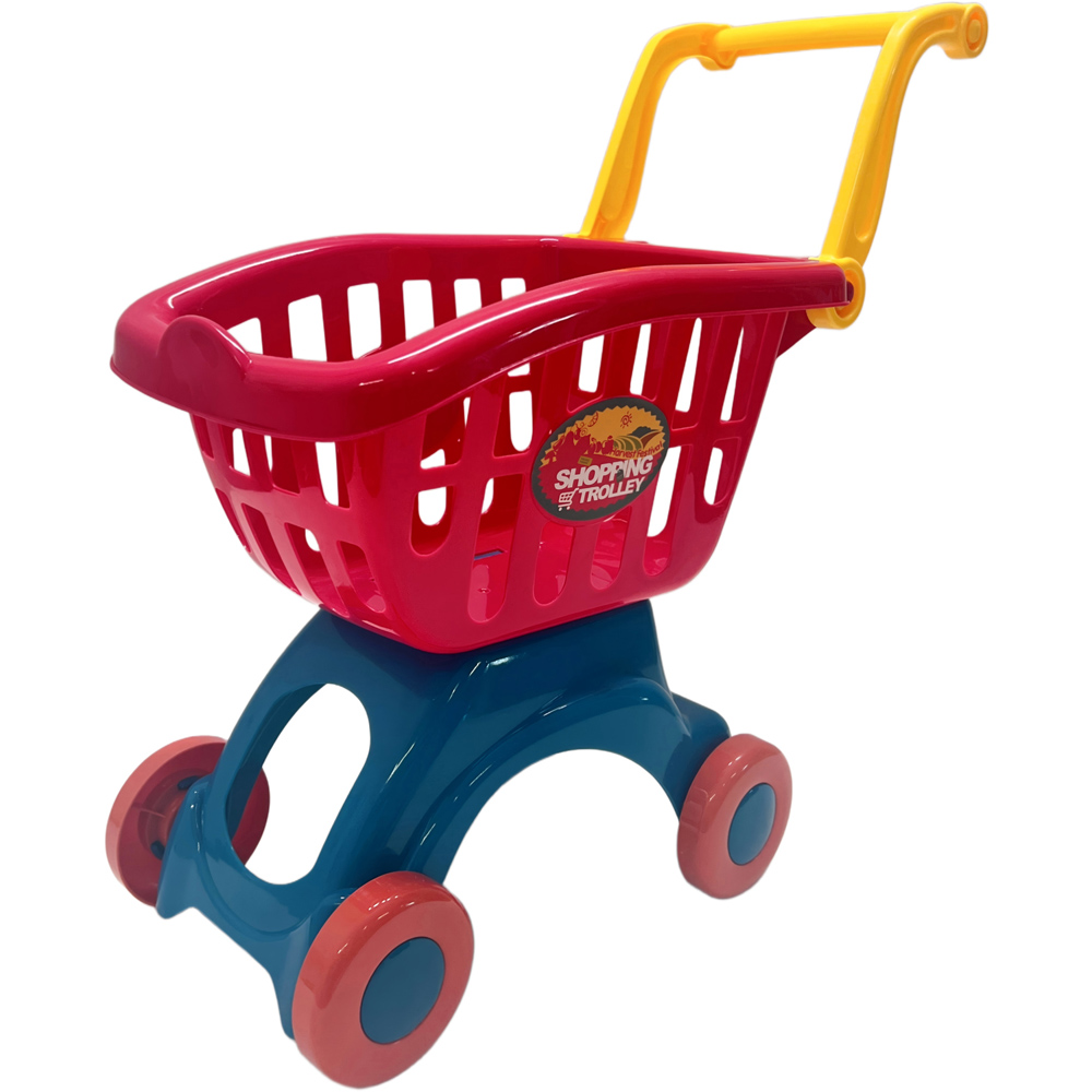 Toy Shopping Trolley with Food Image 2
