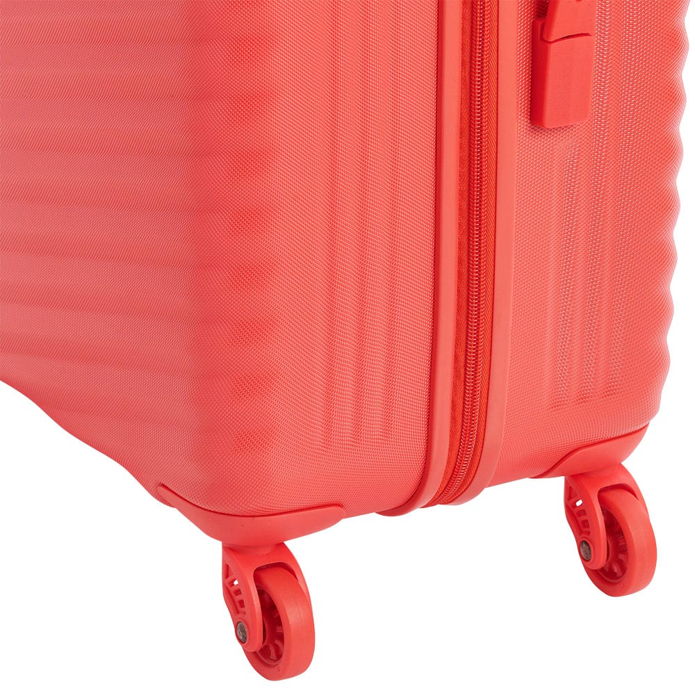 Wilko Squares Suitcase Coral 26 inch Image 7