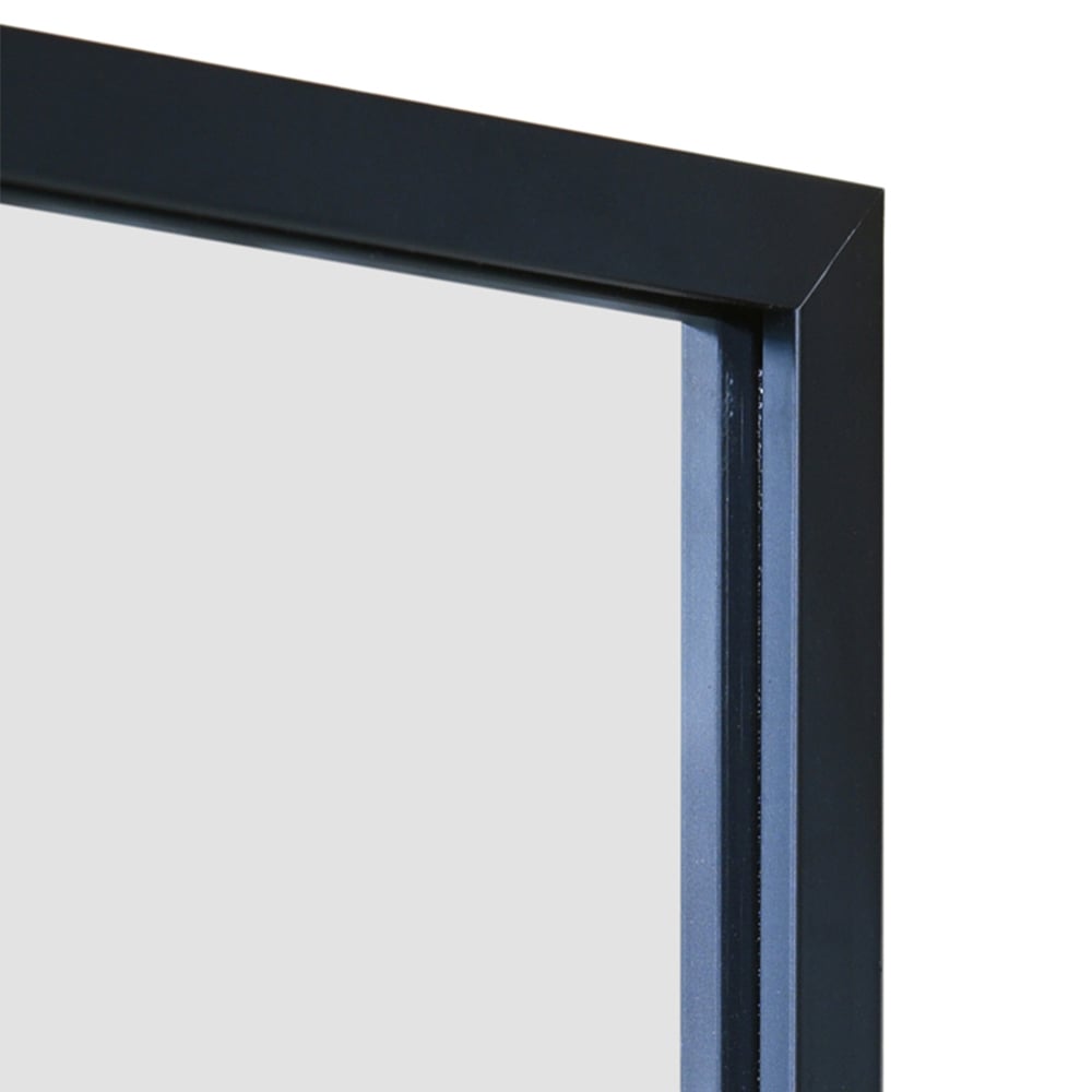 The Artus Black Aluminium Wall Mirror 120 x 80cm Image 6