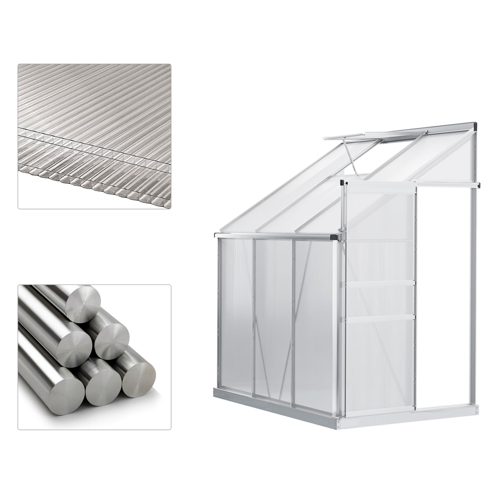 Outsunny PE Steel 4 x 6.2ft Poly Greenhouse Image 6