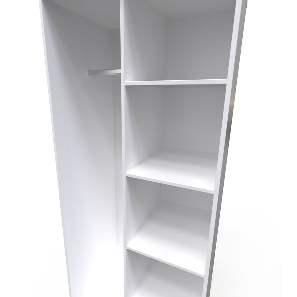 Crowndale Cube Matt White Open Wardrobe Ready Assembled Image 6