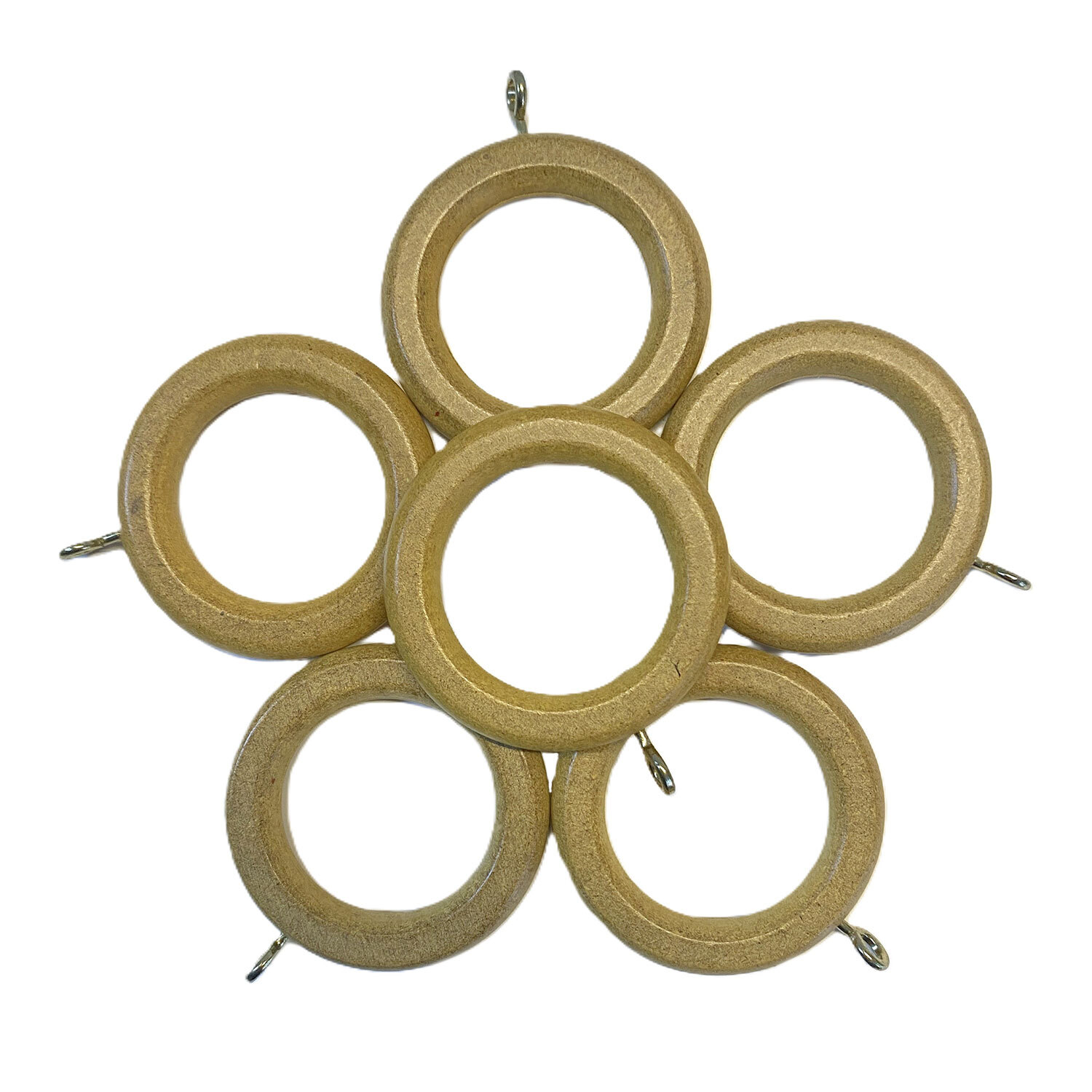 Pack of 6 Genoa Rings - Oak Image