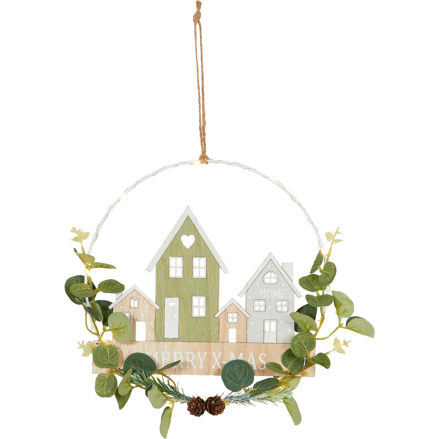 LED Merry Christmas House Scene Hanger Image 2