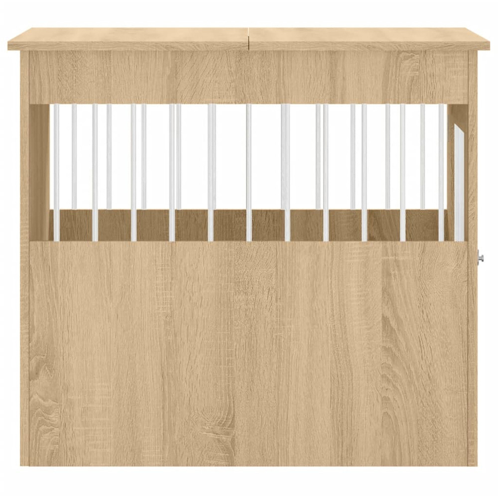 vidaXL Sonoma Oak Engineered Wood Dog Crate Furniture 71 x 64.5 x 80cm Image 8