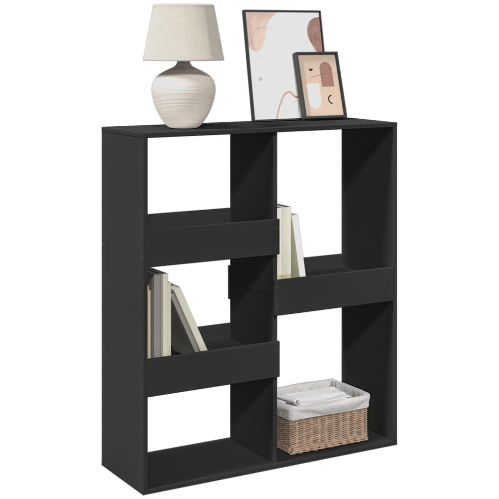 vidaXL 5 Shelf Black Bookcase Image 3