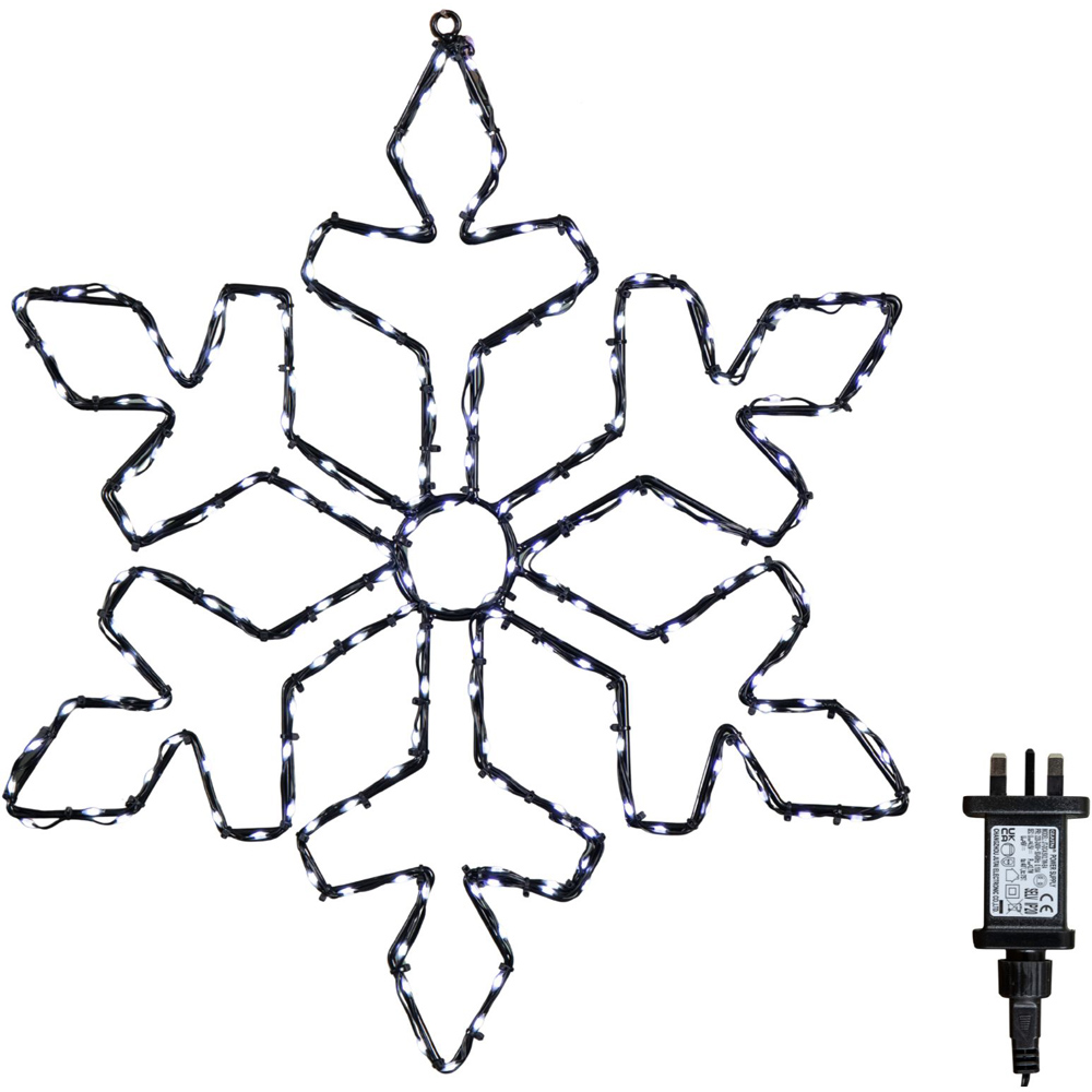 Samuel Alexander White LED FlexiBrights Light Up Metal Christmas Snowflake Decoration Image 2