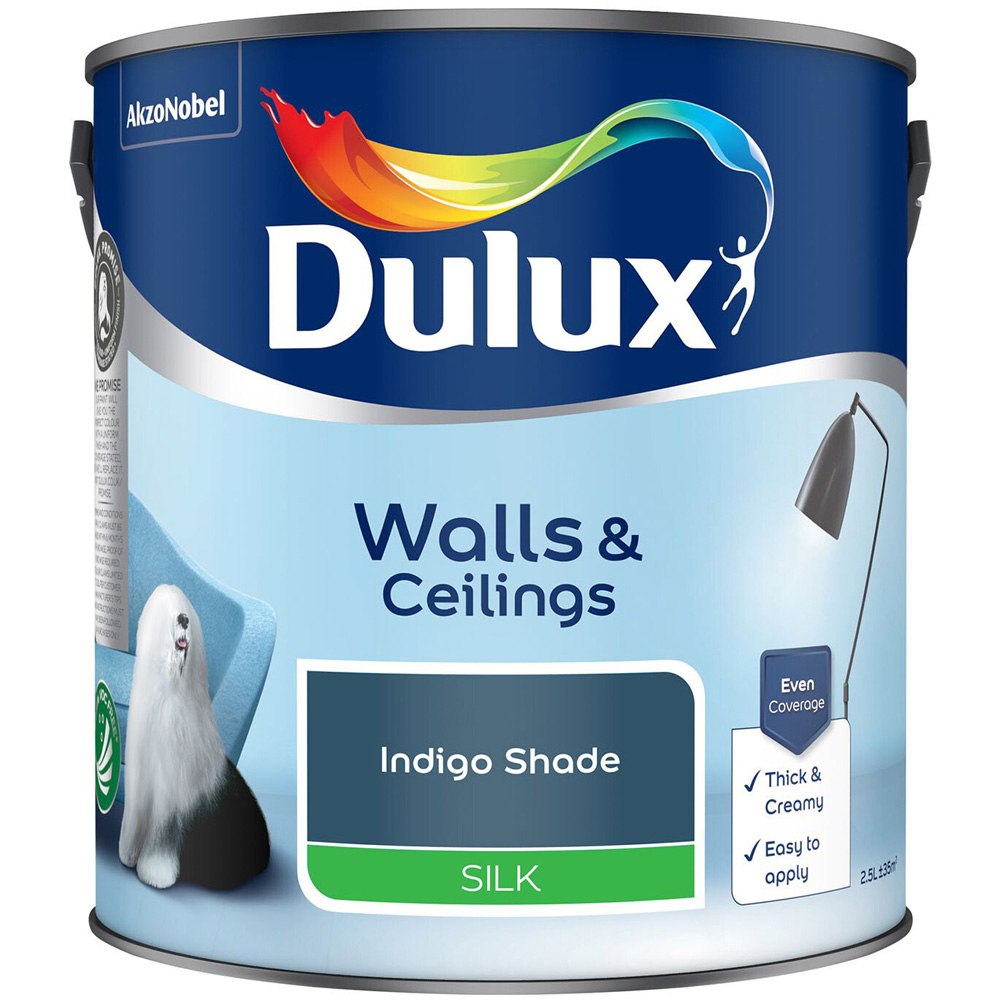 Dulux Silk Emulsion Paint - Indigo / 2.5l Image 2