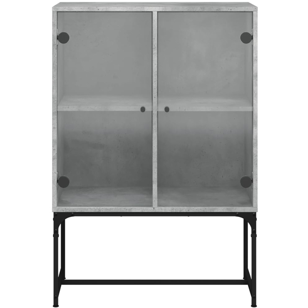 vidaXL 2 Door Concrete Grey Side Cabinet Image 5