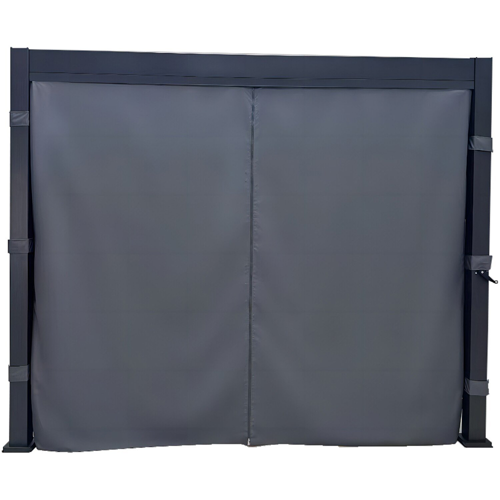 Malay 3.8m Grey Ibiza Aluminium Pergola Side Wall Image 2