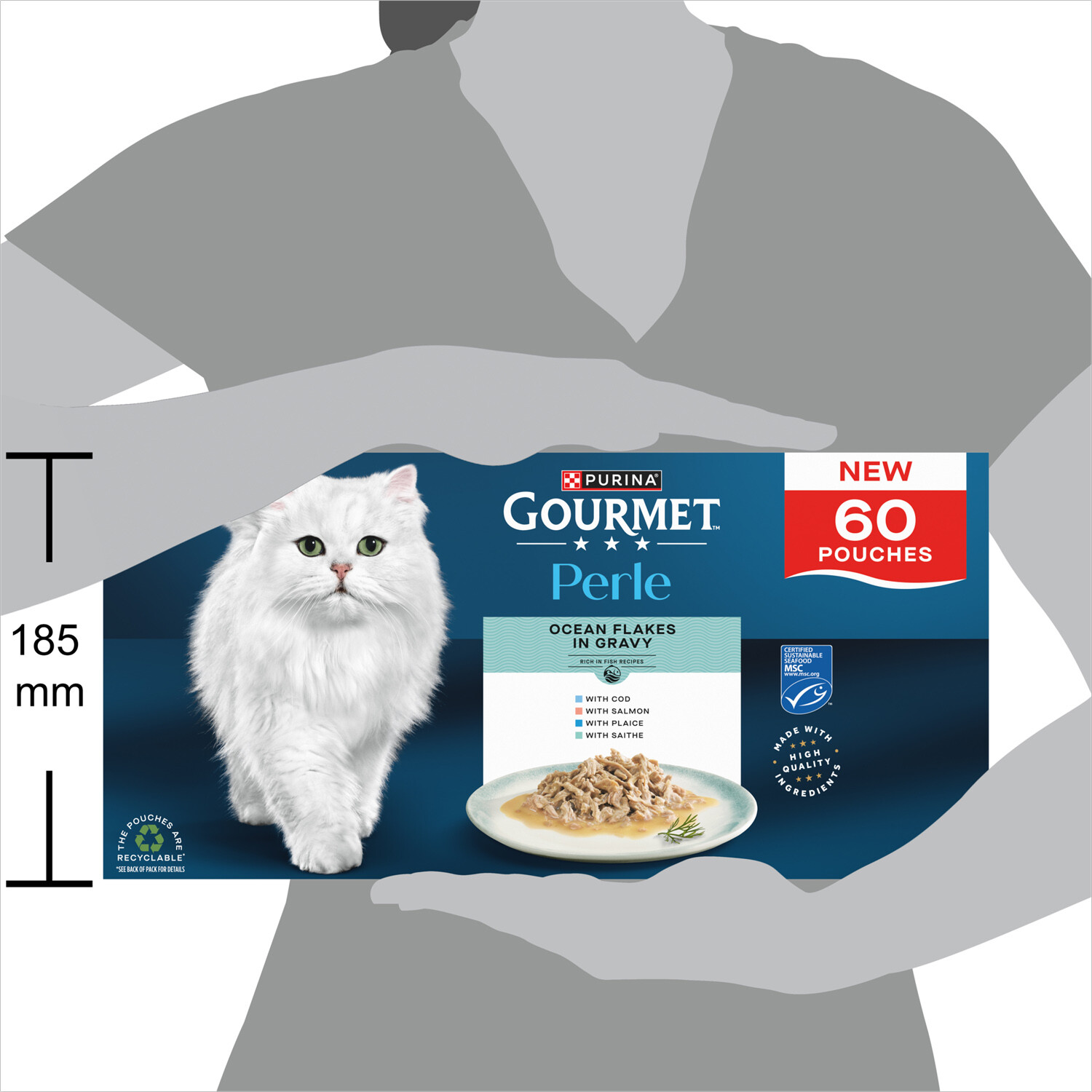 Purina Gourmet Perle Ocean Flakes in Gravy Wet Cat Food Image 8