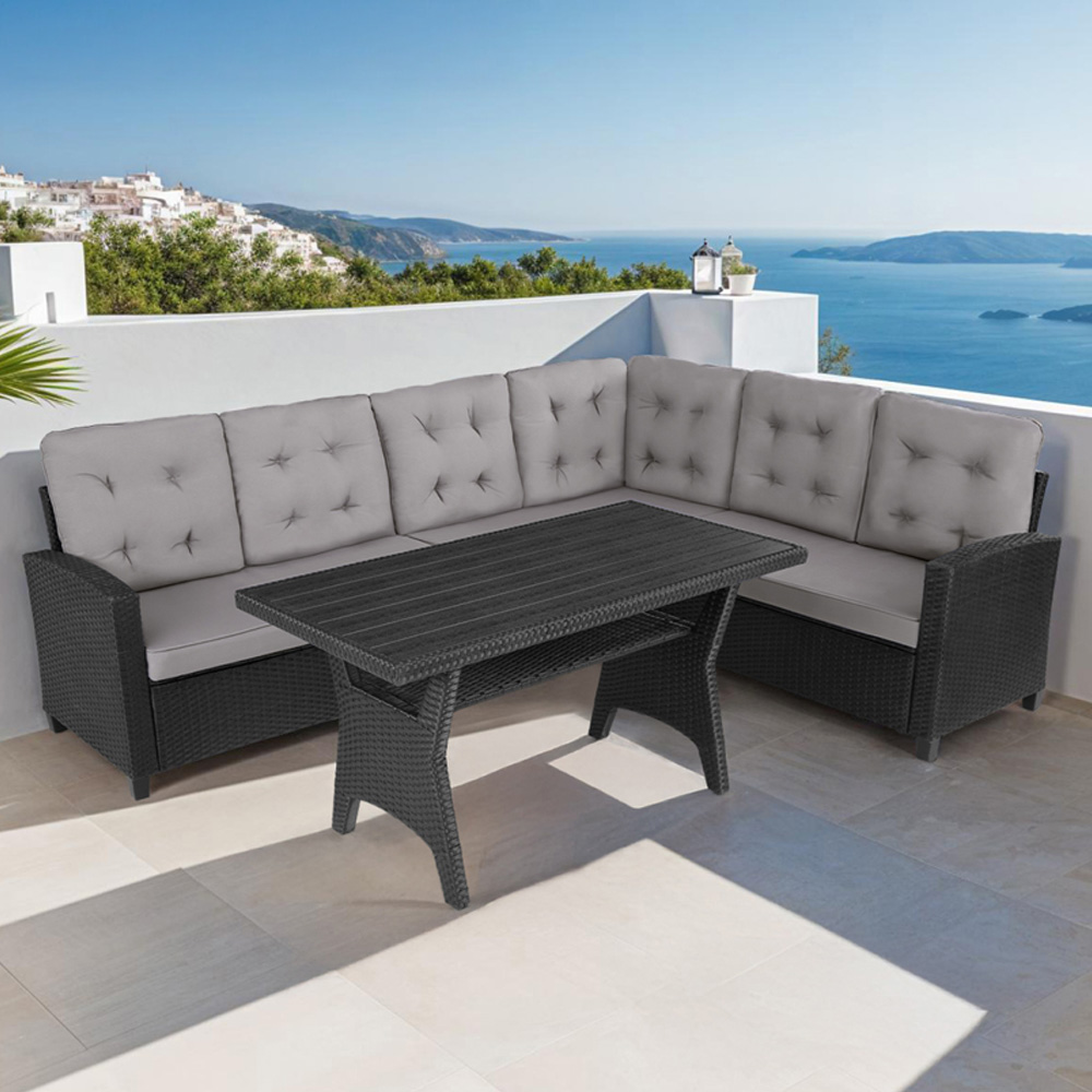 tectake Catania 6 Seater Garden Furniture Set with Cushions Image 1