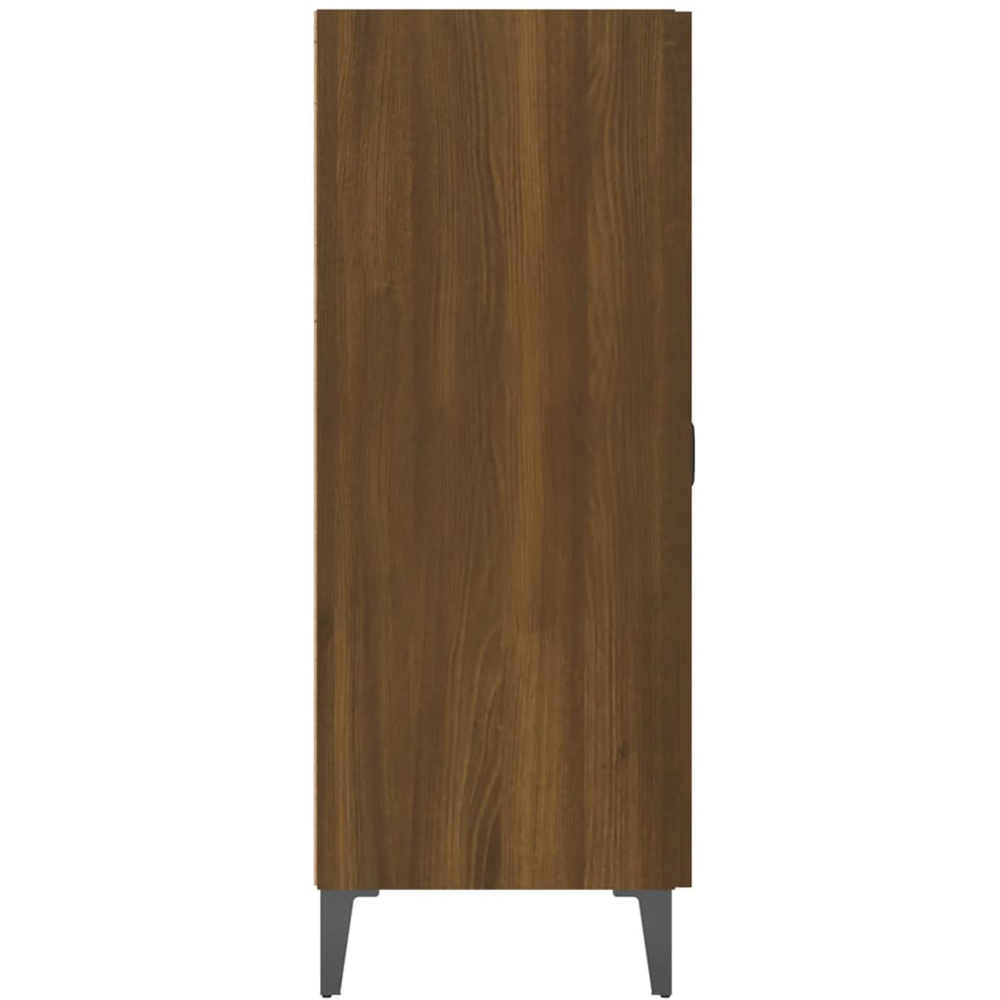 vidaXL Single Door 3 Drawer Brown Oak Sideboard Image 6