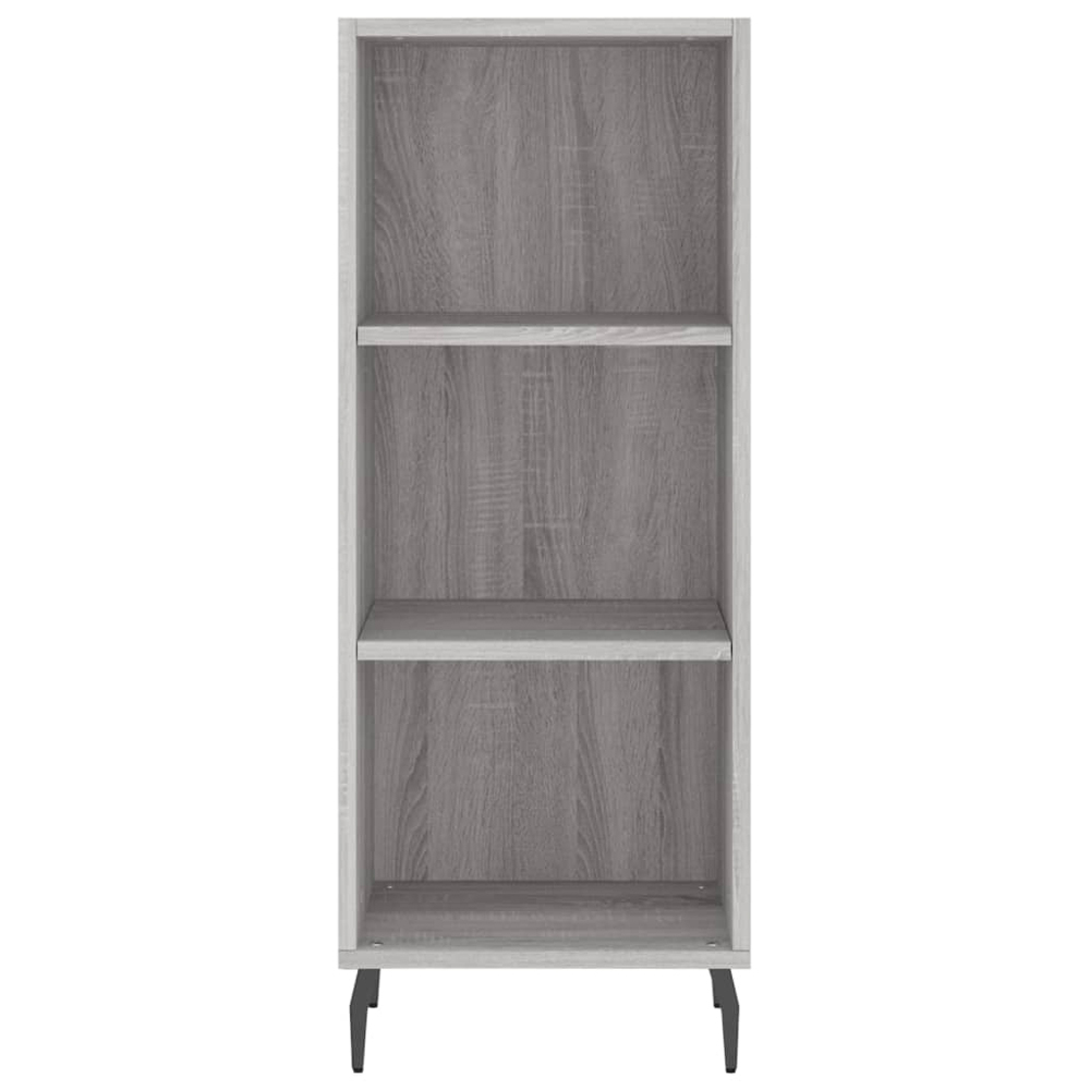 vidaXL Single Glass Door 3 Shelf Grey Sonoma Highboard Image 8
