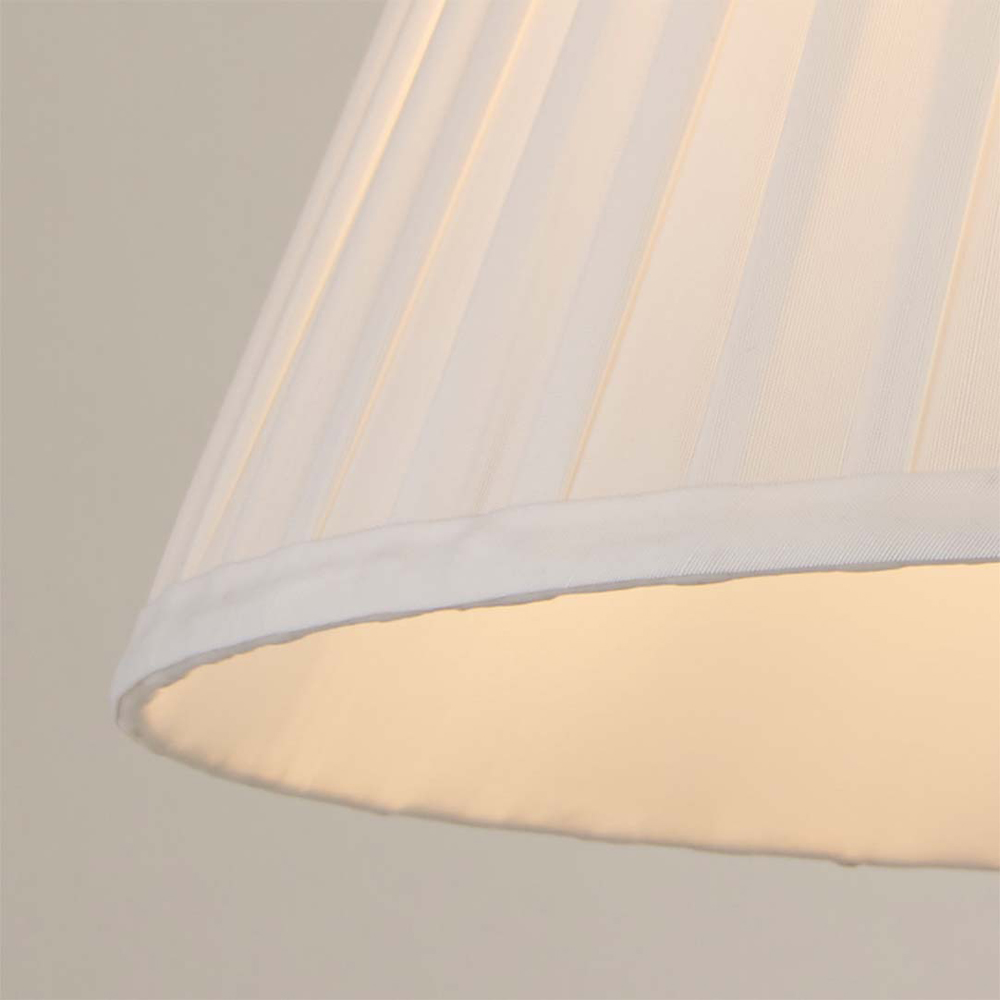 Lighting Collection Barnes White Pleated Tapered Lamp Shade 25cm Image 4