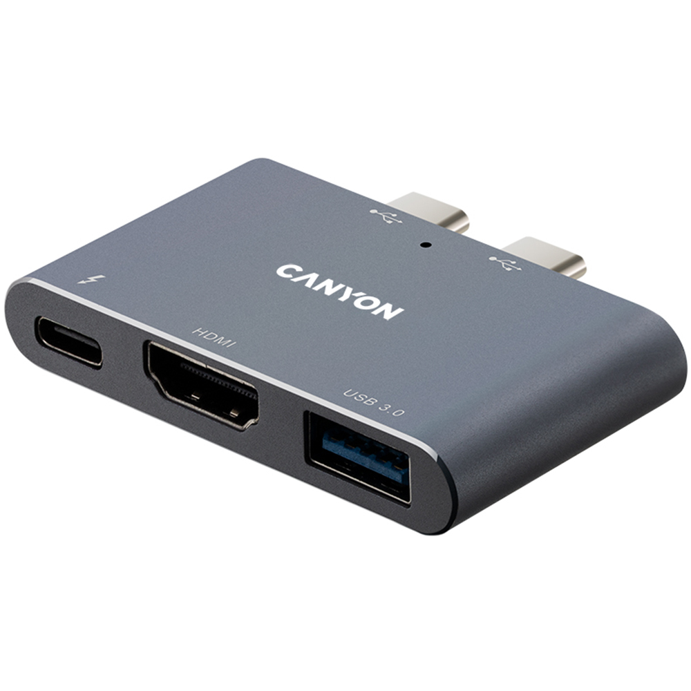 Canyon DS-1 3 in 1 Thunderbolt 3 Space Grey Docking Station Image 1