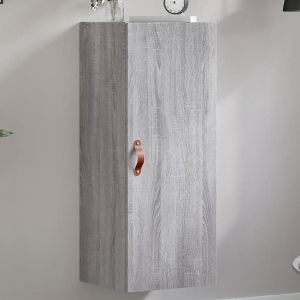 vidaXL Single Door Grey Sonoma Wall Mounted Cabinet Image 1