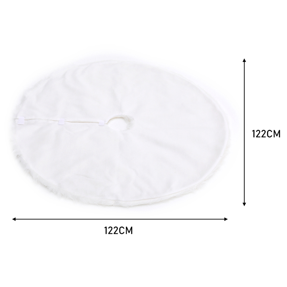 Living and Home White Christmas Tree Skirt 122cm Image 7
